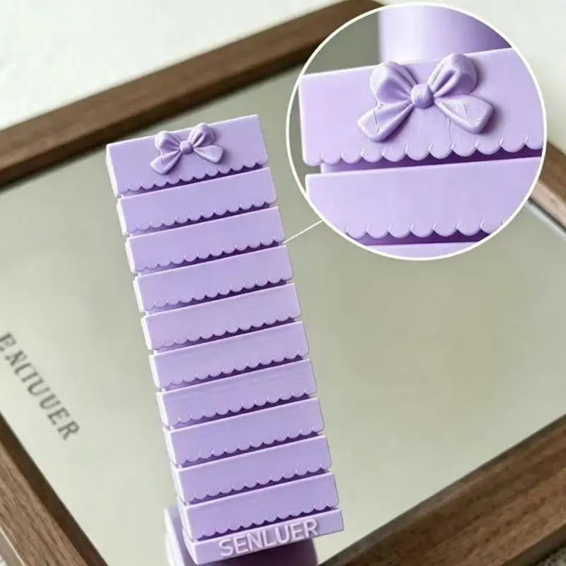 10-Compartment 3D Printing Nail Transfer Paper Storage Box Portable Qme Purple