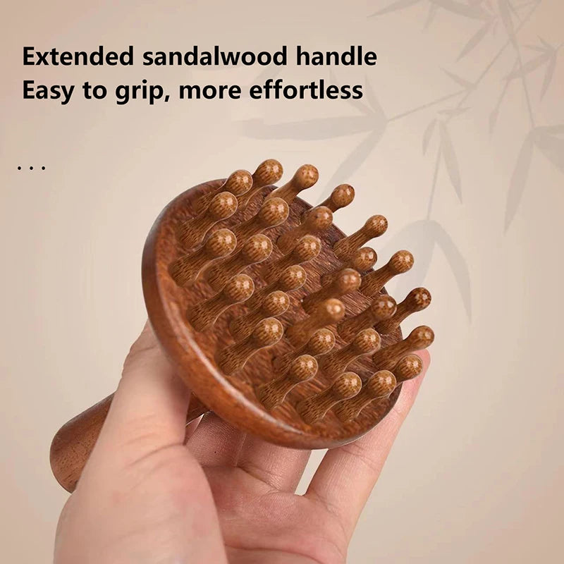 Sandalwood Gua Sha Massage Tool Multi-use Wooden Comb Meridian Qme