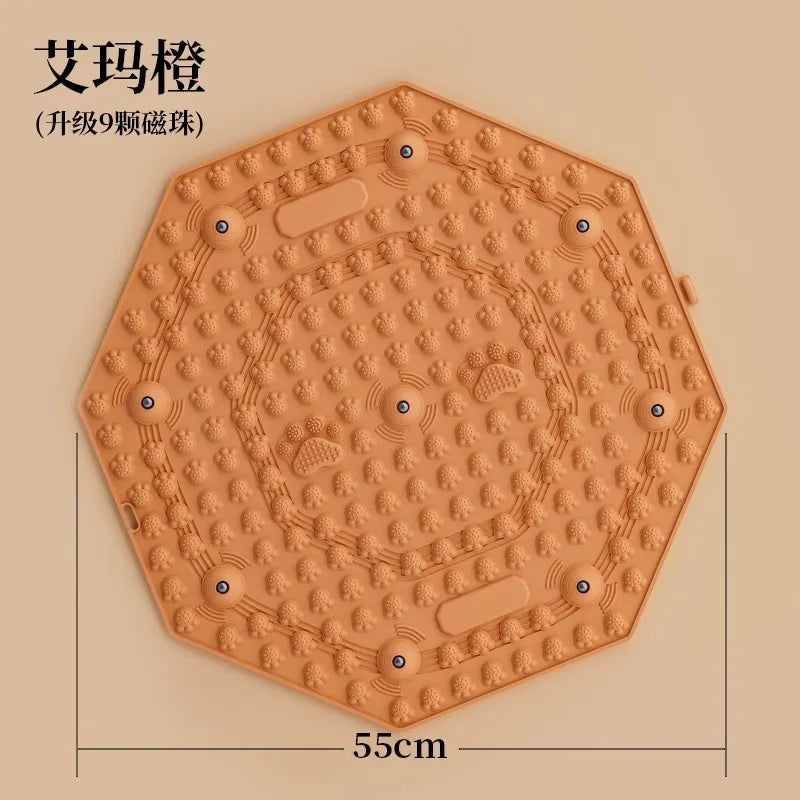 Traditional Chinese Medicine Round Acupressure Board Jogging Foot Qme Orange