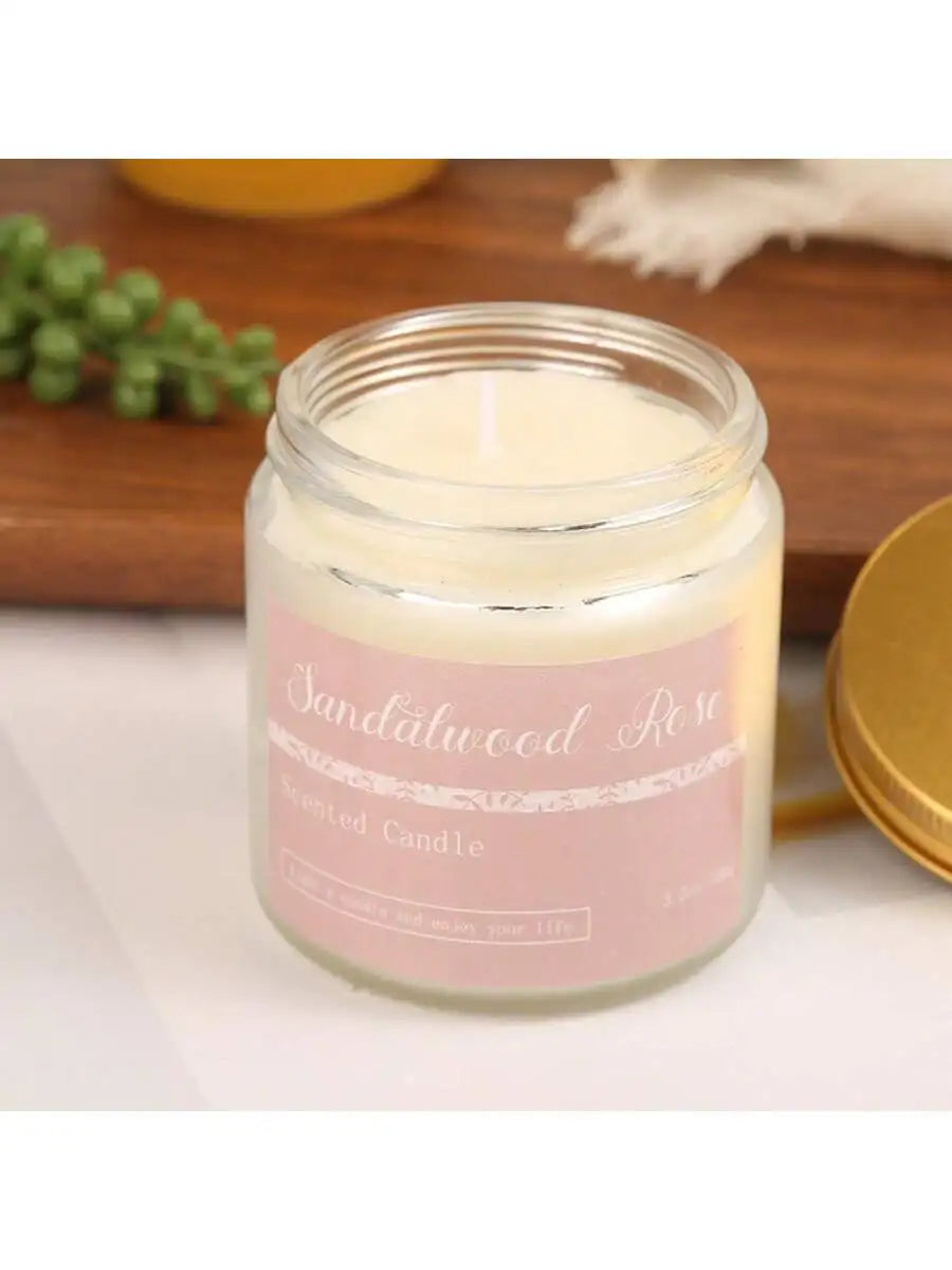 Scented Candles Canned Long-lasting Fragrance Essential Oil Suitable Qme Sandalwood Rose