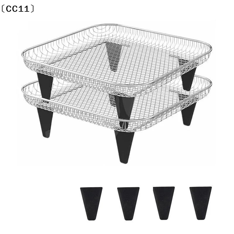 4 6 Dewatering Rack Buffer Pad Air Fryer Silicone Feet Steam Qme