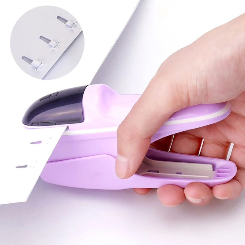 Desktop Stapleless Stapler For Fixing Up To 8 Sheets For Home School Office Desktop Stapler Ticket Paper And Document Binding Qme