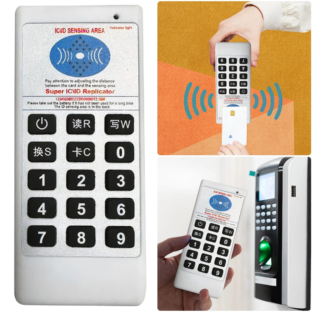 Handheld Frequency Copier 125Khz-13.56MHZ RFID NFC IC Card Reader & Writer RFID Duplicator Copier IC/ID Writer Programmer Qme