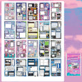Y2K Millennium Retro Digital Window Sticky Note Sticker Book, Nostalgic Collage Materials for Journals, Gifts for Birthdays Qme A
