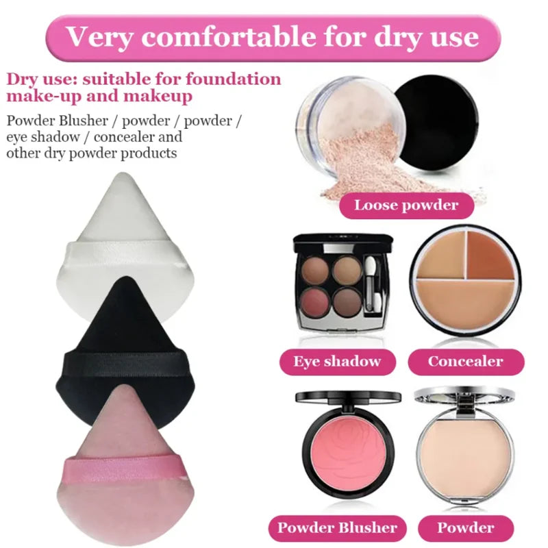 Velvet Powder Puffs Perfect Makeup Finish Soft Lightweight Sponge Qme