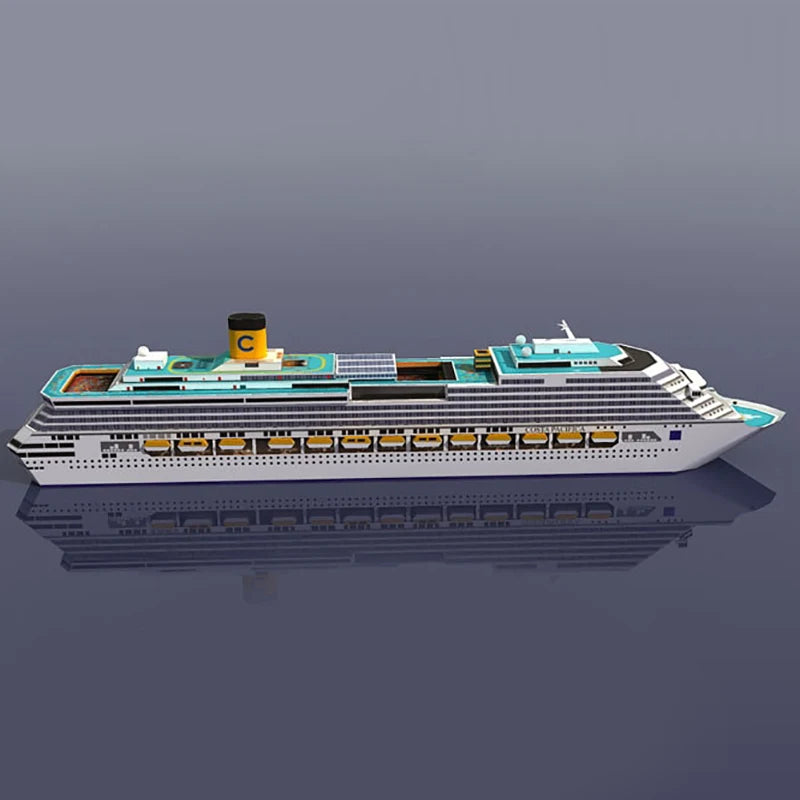 Cruise Ship Paper Model 3D DIY Puzzle Manual Papercrafts Toy Qme