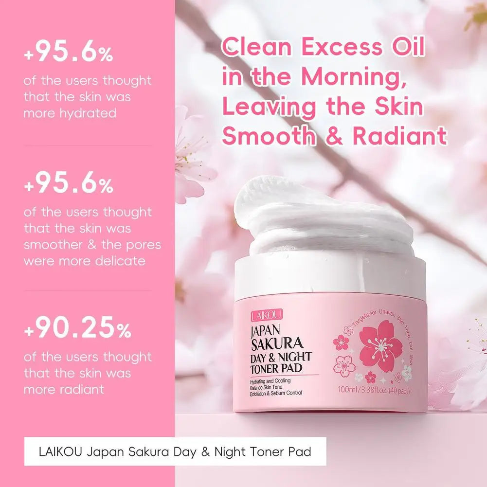 Sakura Toner Pads Soothing Hydrating Redness Relief Gentle Sensitive Qme