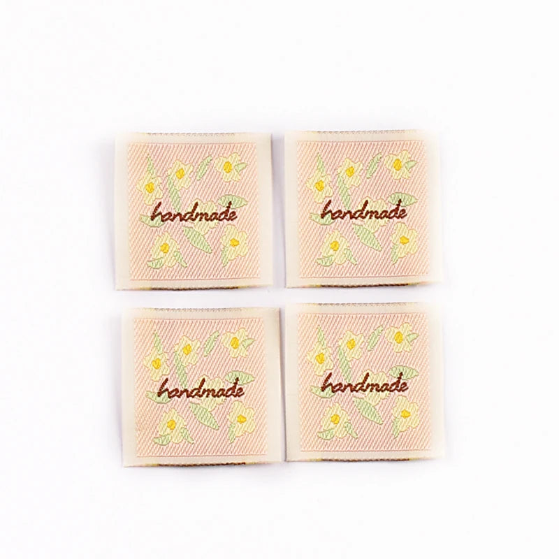 30pcs 33-41mm Colorfull Mix Flower Pattern Labels For DIY Clothes Bag Decoration Delicate Sewing Accessories Without Gum cp4179 Qme 30pcs 3.3cm 1