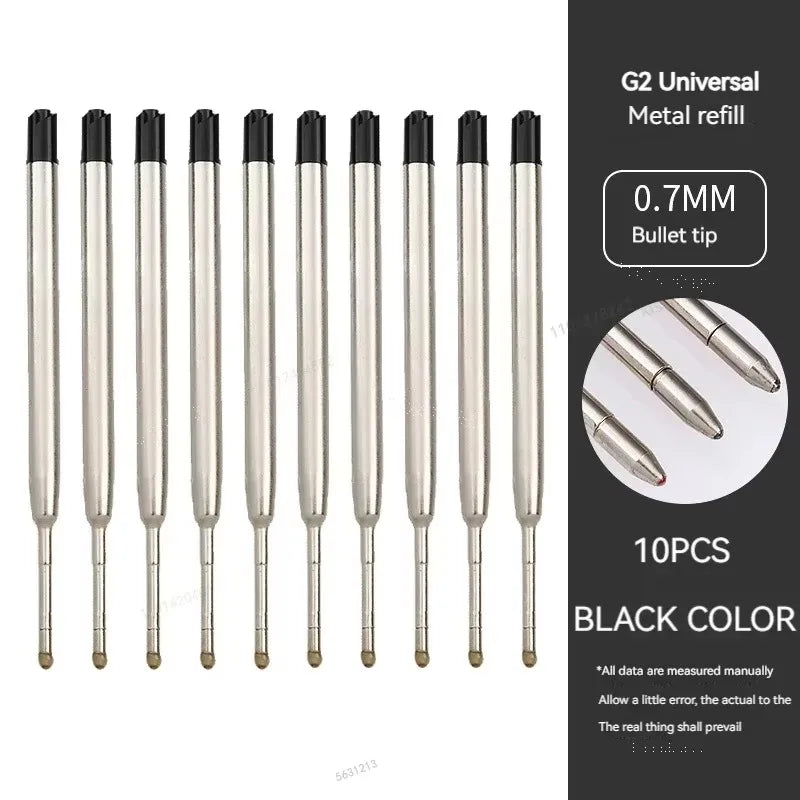 5-30pcs L:3.9 In Ballpoint Pen G2 Metal Refills Blue/Black/Red Ink for Pens Medium Point Rods for Writing Office Stationery Qme 10 black