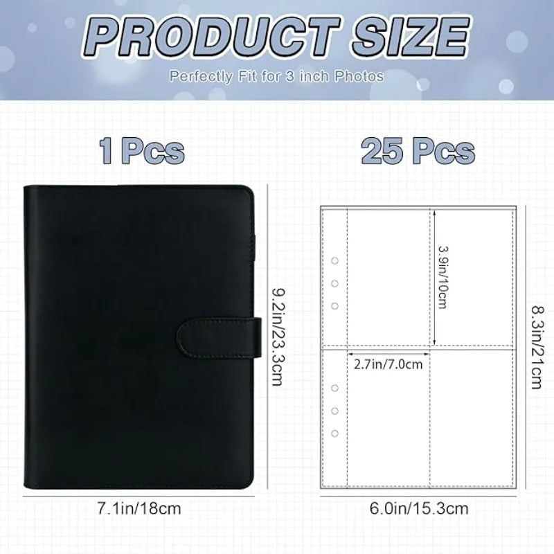 A5 Kpop Photocard Binder 25 Pages 4-Pocket Card Collector Album 200 Qme