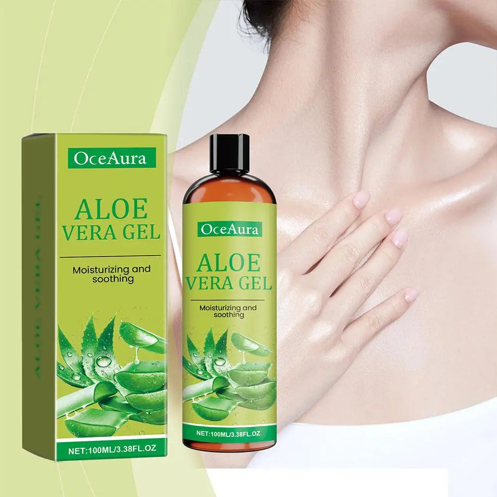 Natural Aloe Vera Gel Sunburn Repairing Treatment Moisturizing Qme