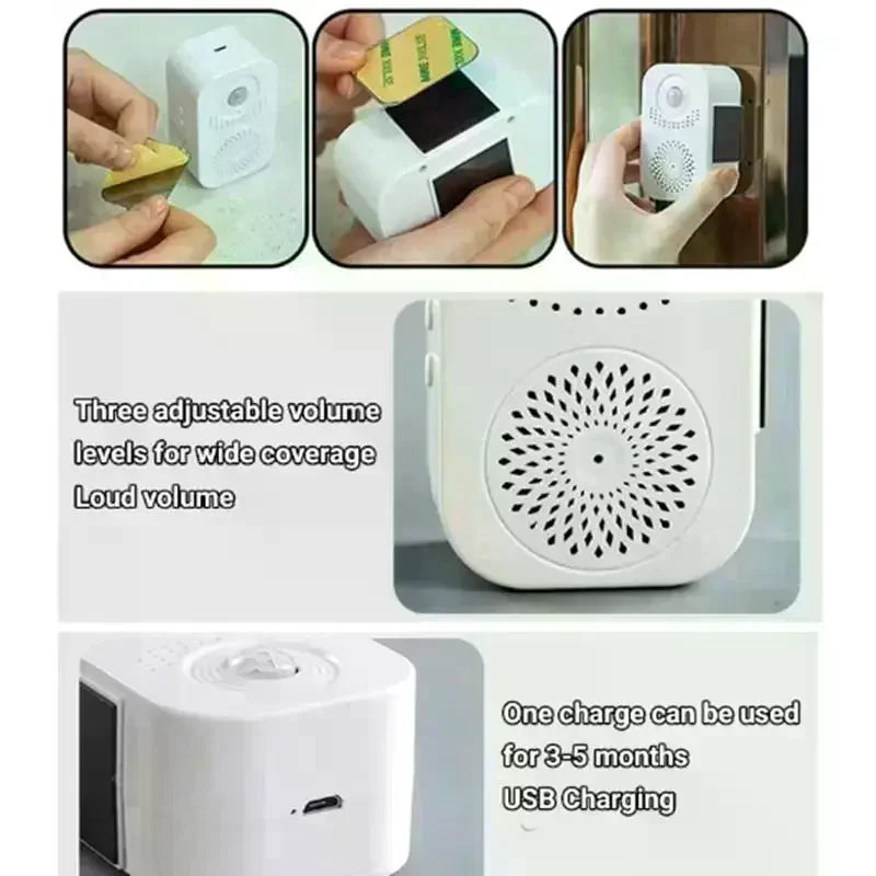 Welcome Door Sensor Store Welcomer Voice Prompter Sensor Infrared Induction Home Outdoor Doorbell Qme