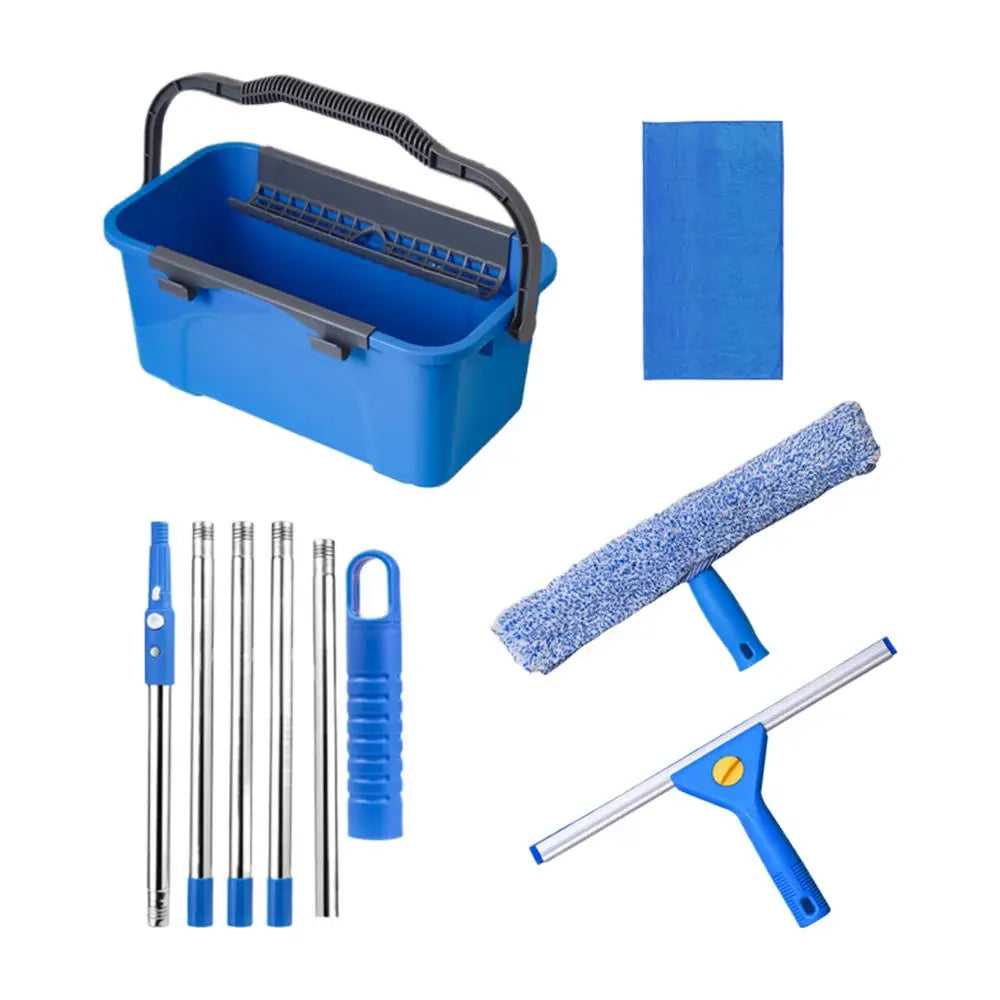 Window Washer Kit Heavy Duty Adjustable Equipment Window Cleaner Tools With Bucket For Car Windshield Tile Glass Patio Door Qme China Mainland Blue