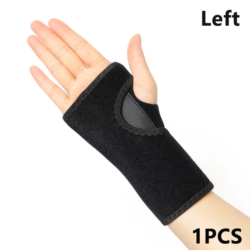 Adjust Splint Sprains Band Bandage Orthopedic Hand Brace Wrist Qme Left Black