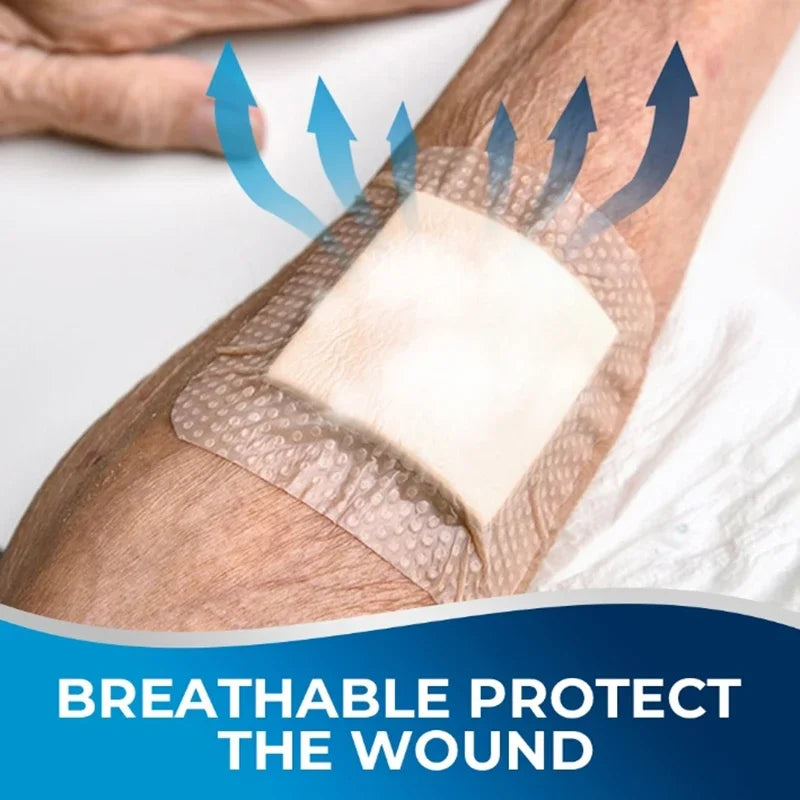 5 Sizes Foam Dressing Border Pressure Ulcer Patch Adhesive Sterilized Qme
