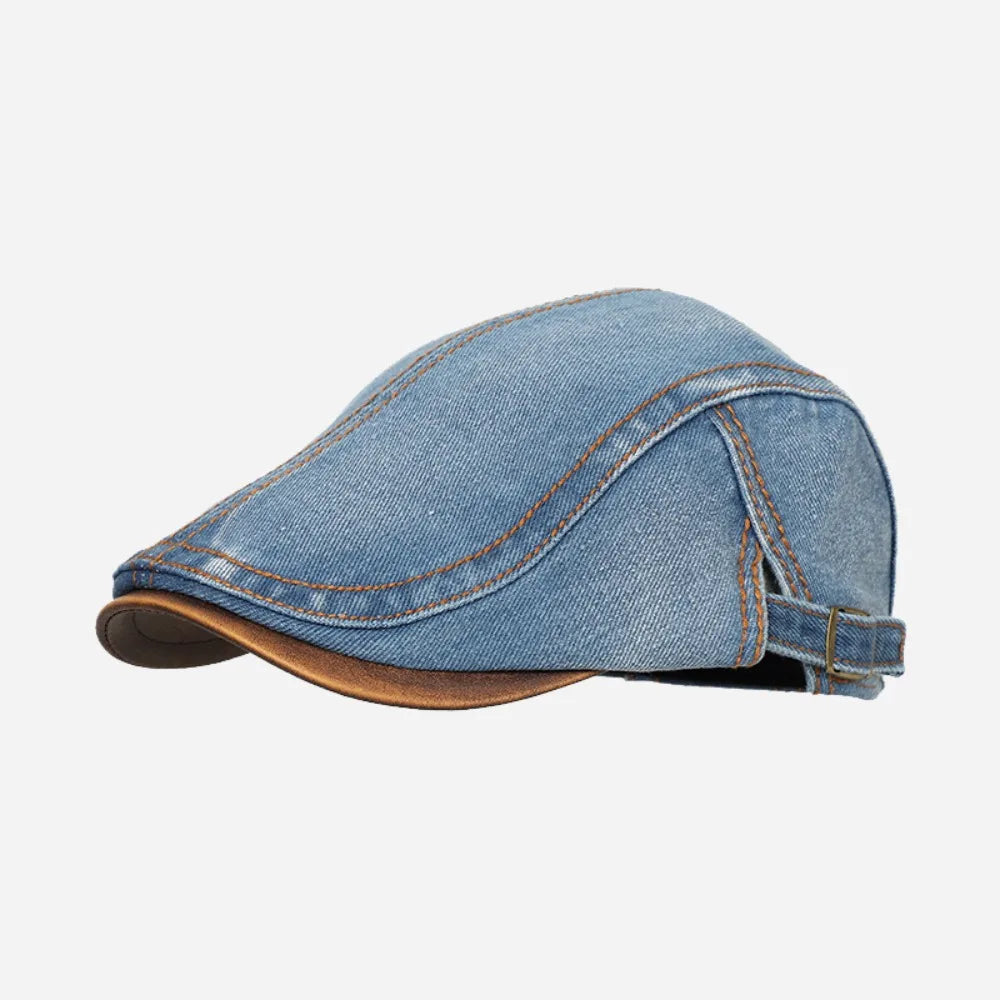 Fashion Cotton Washed Denim Newsboy Caps Adjustable British Peaked Qme Style 5