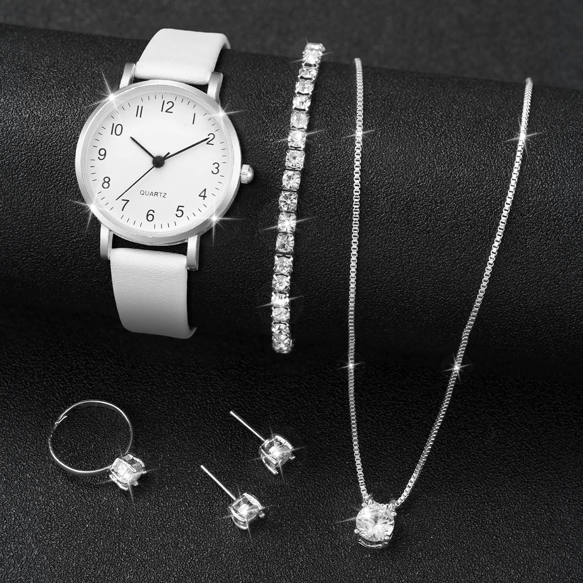 Classic Daily Wear Women Analog Quartz Wrist Watch Tennis Bracelet Qme V1750yinshudanxiao