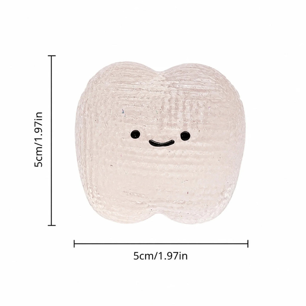 Novelty Teeth Shape Sensory Slow Rising Ball for Kids and Adults Fun Working and Studying Stress-relieving Fidget Toy Party Gift Qme