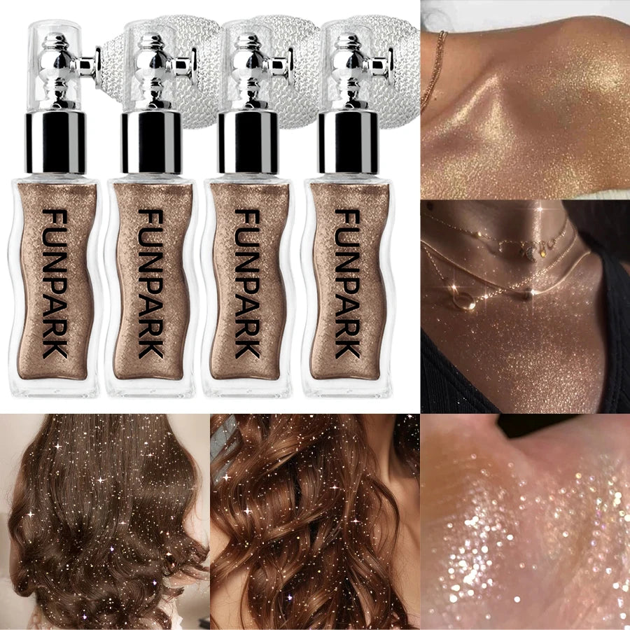 Highlighter Powder Brightens Whole Body Sparking Face Korean Makeup Qme