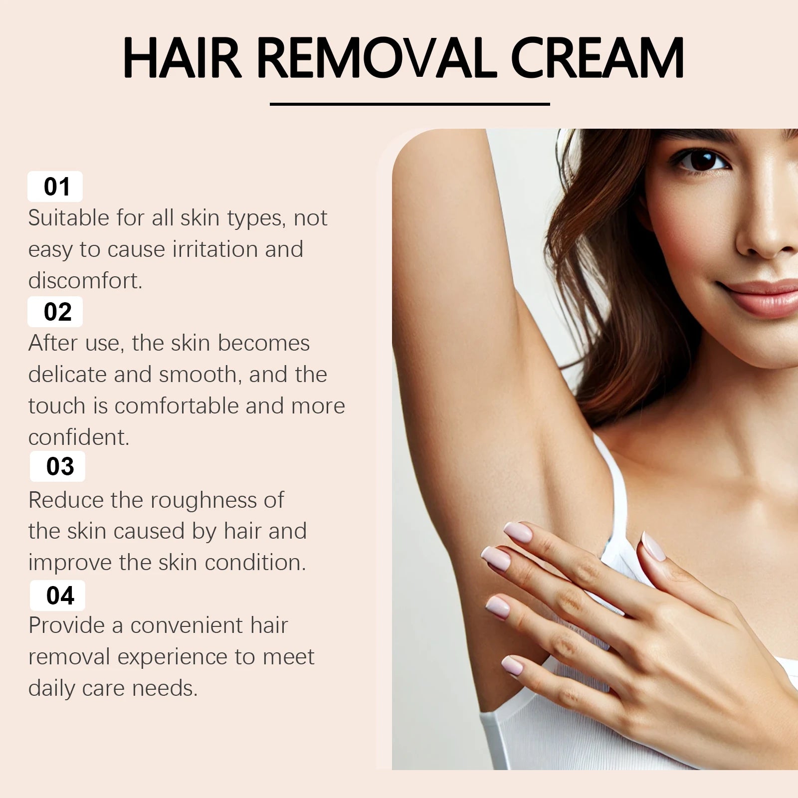 Oceaura Hair Removal Cream Mild Soothing Discomfort Moisturizing Qme