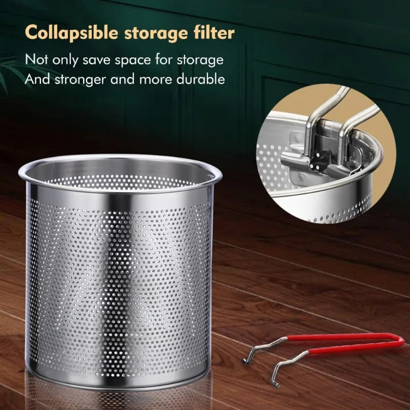 Stainless Steel Fryer Household Small Oil Pan Filter French Fries Qme