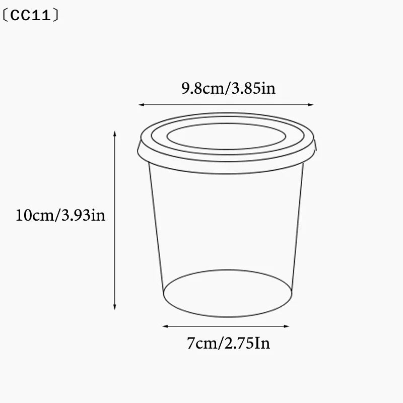 Durable Plastic Yogurt Parfait Cups Lids Pudding Clear Storage Can Qme