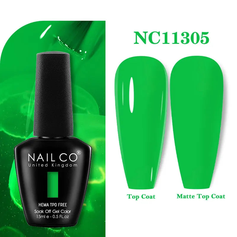 NAILCO Green Series Dark Gel Nail Polish Lasting Hybrid Base Matte
