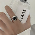 Retro Irregular Hip Hop Multicolor Color Engagement Rings Women Couples Trendy Elegant Geometric Finger Jewelry Party Gifts Qme 159 resizable