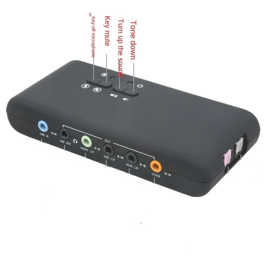 USB2.0 sound card add on cards Cmi-6206 Chipset USB 7.1 Sound Card with SPDIF & USB Extension Cable remote wake-up support Qme