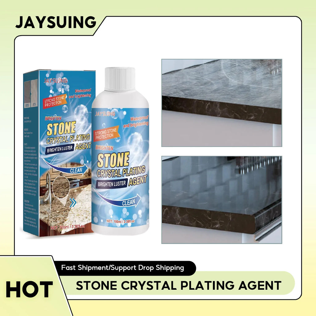 Stone Crystal Plating Agent Stonework Polishing Coating Marble Quartz Tile Anti-Corrosion Scratches Repair Stone Stain Remover Qme