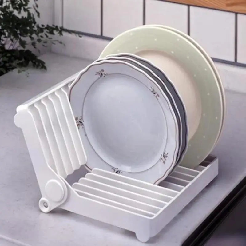 Foldable Kitchen Tray Storage Rack Dishes Sorting Cup Plate Drying Qme