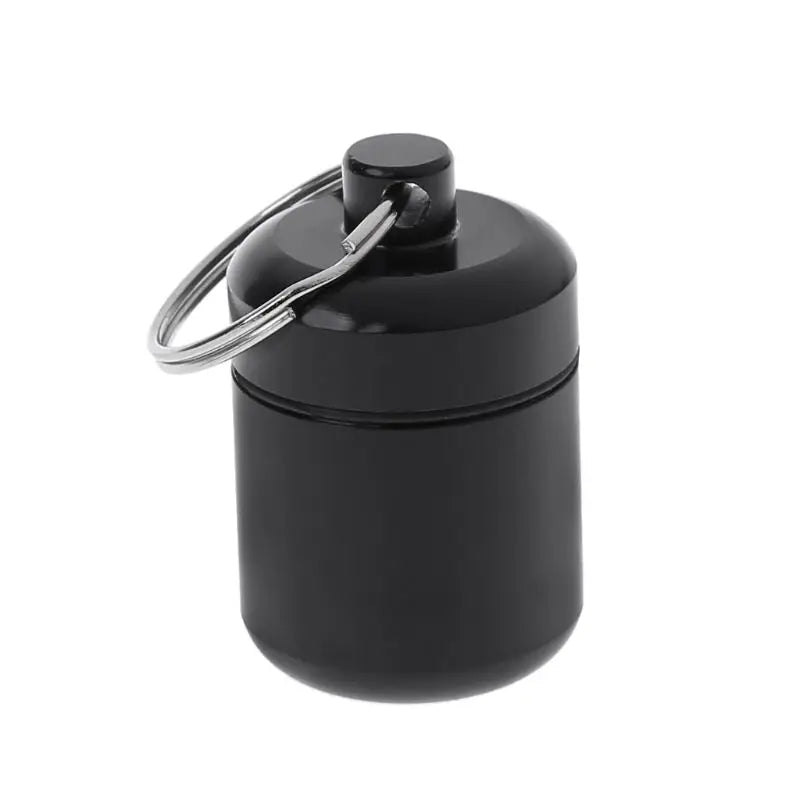 ESCAM Mini Portable Aluminium Alloy Pill Box Carrying Bottle Case Noise Canceling Hearing Protection Earbuds Earplugs Qme BK