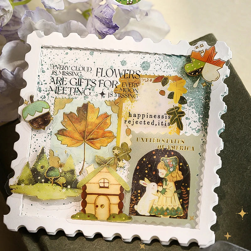 6 Bags Romantic Fantasy Foil Sticker Pack, Magical Fairy Tale Elements, Versatile for Creative Journaling & Crafts Qme
