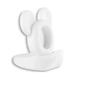 Desktop stand for Apple Watch Series 10 9 8 7 6 SE 5 and 4 iWatch silicone charger 46mm 44mm 42mm 41mm 40mm Watch charging stand Qme 01-White