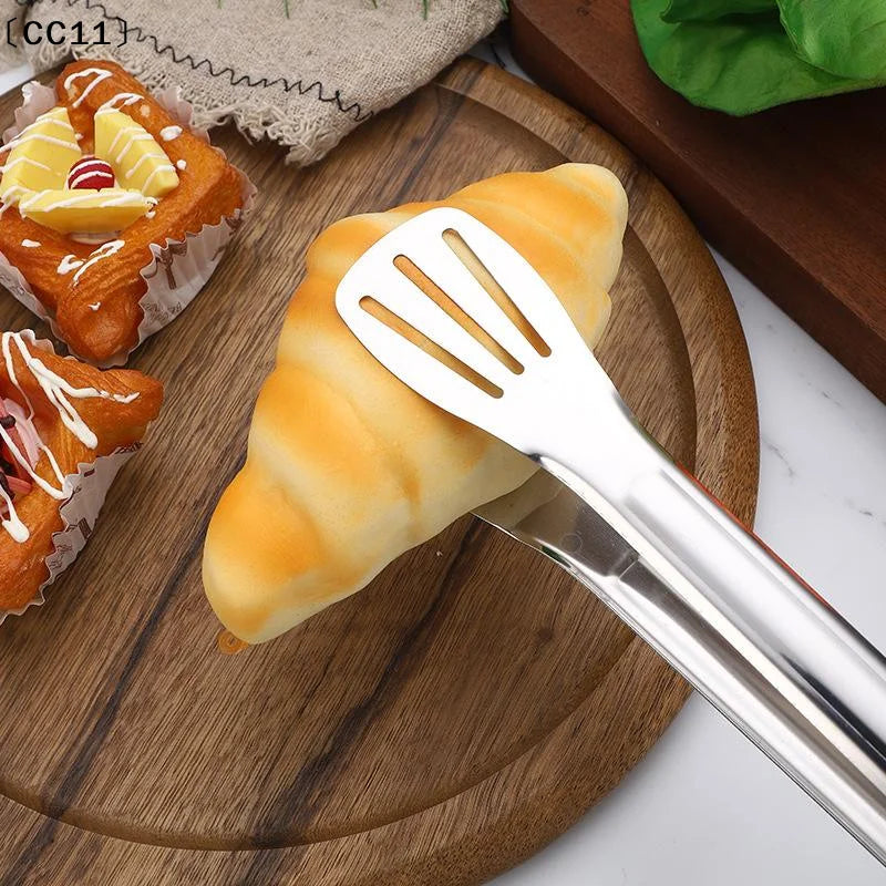 Stainless Steel Food Tongs Barbecue Meat Salad Steak Serving Clip Qme