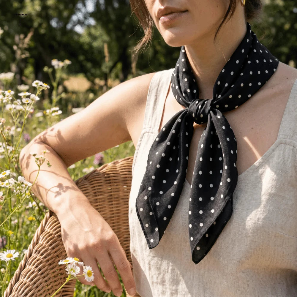 Multi Purpose Square Scarf Lightweight Polyester Thin Waist Butt Qme