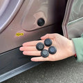 4pcs Car Door Soundproof Pads, Silicone Cushioning Noise Reduction Mats, Self-Adhesive Side Sound Insulation Qme black