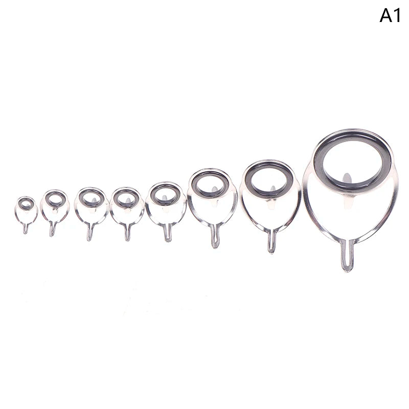 Fishing Tackle Stainless Steel Repair Rod Guide Ring Tip Pole Circle Qme A1