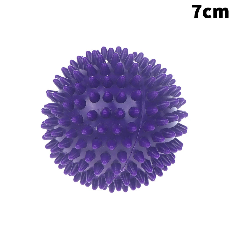 Massage Spiky Ball Yoga Training Muscle Discomfort Stress Massager Qme 7cm Purple