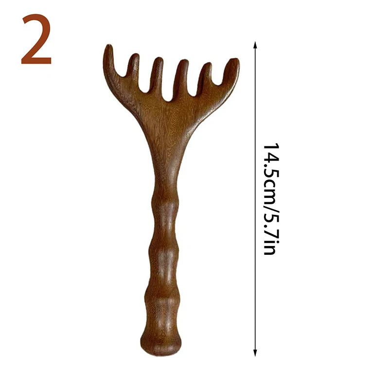 Body Meridian Massage Comb Sandalwood Deer Antlers Wide Tooth Qme 2