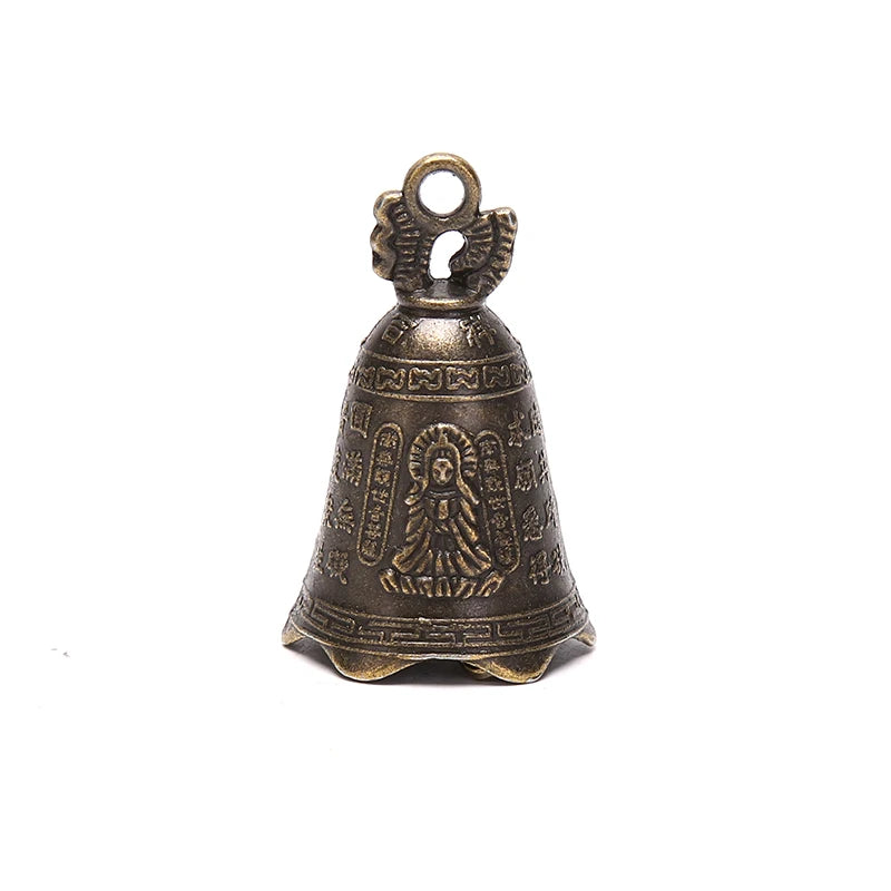 Feng Bell Invitation Buddha Buddhism Guanyin Bells Antique Mini Brass Qme