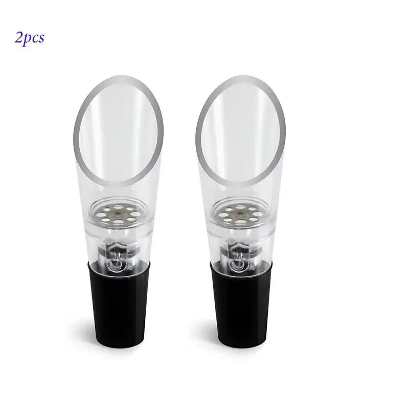 1/2/5/10/12pcsWine Aerator Pourer Decanter Liquor Bottles Stopper Spout Premium Crystal Wine Pourers Bar Assessor Wine Lovers Qme 2pcs