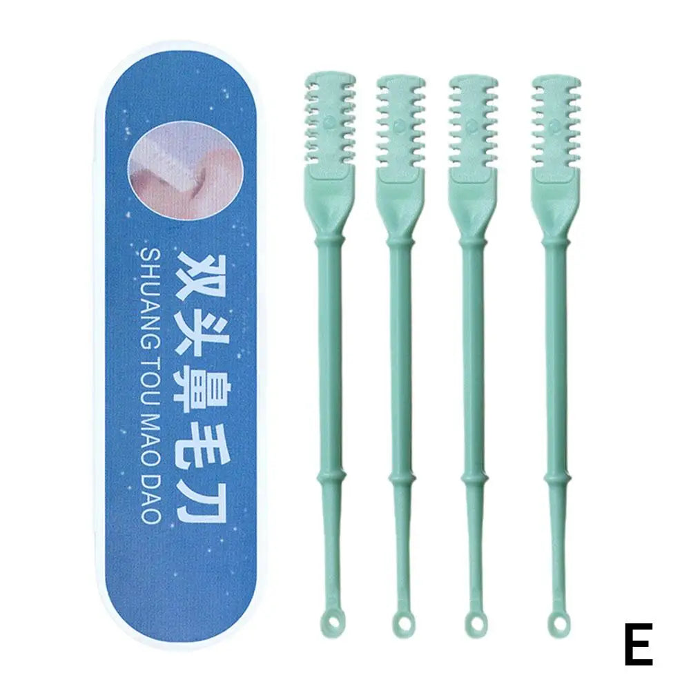 2-in-1 Nasal Hair Cutter,Double Sided Nose Hair Knife,Nostril Hair Remover Tool 360° Rotating Nose Hair Trimmer, For Women Men Qme E CN