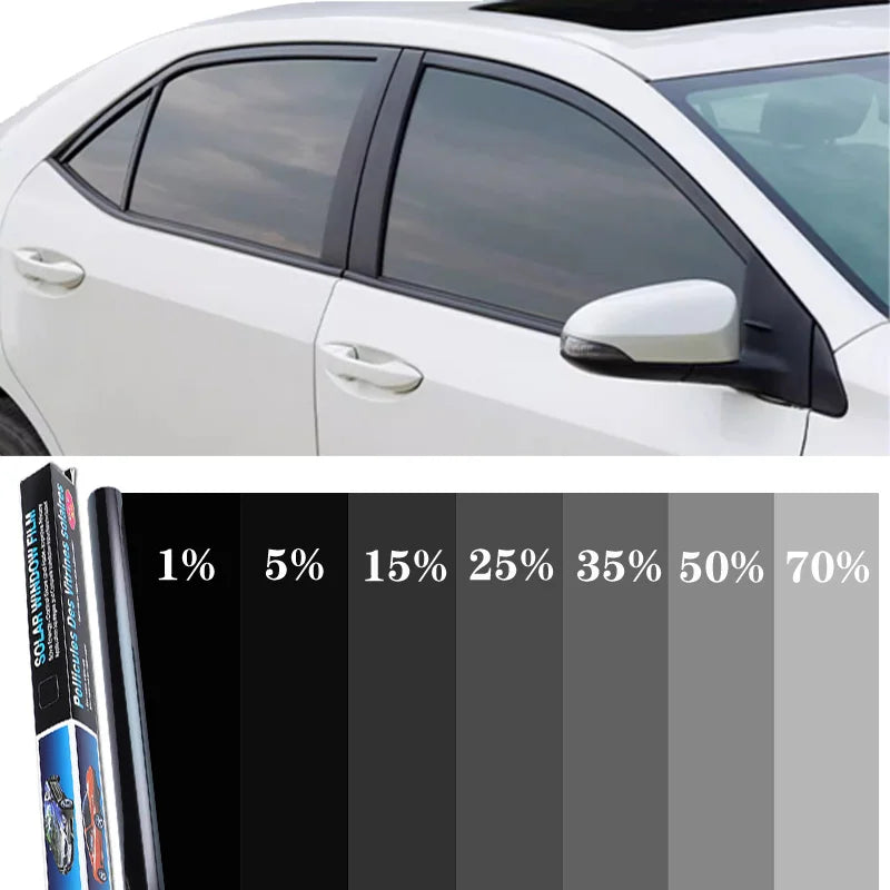 75cmx3m Car Window Privacy Film Anti Look Dark Glass Tint Vinyl Glare Foil Sticker Summer Solar UV Film Protective Accessories Qme