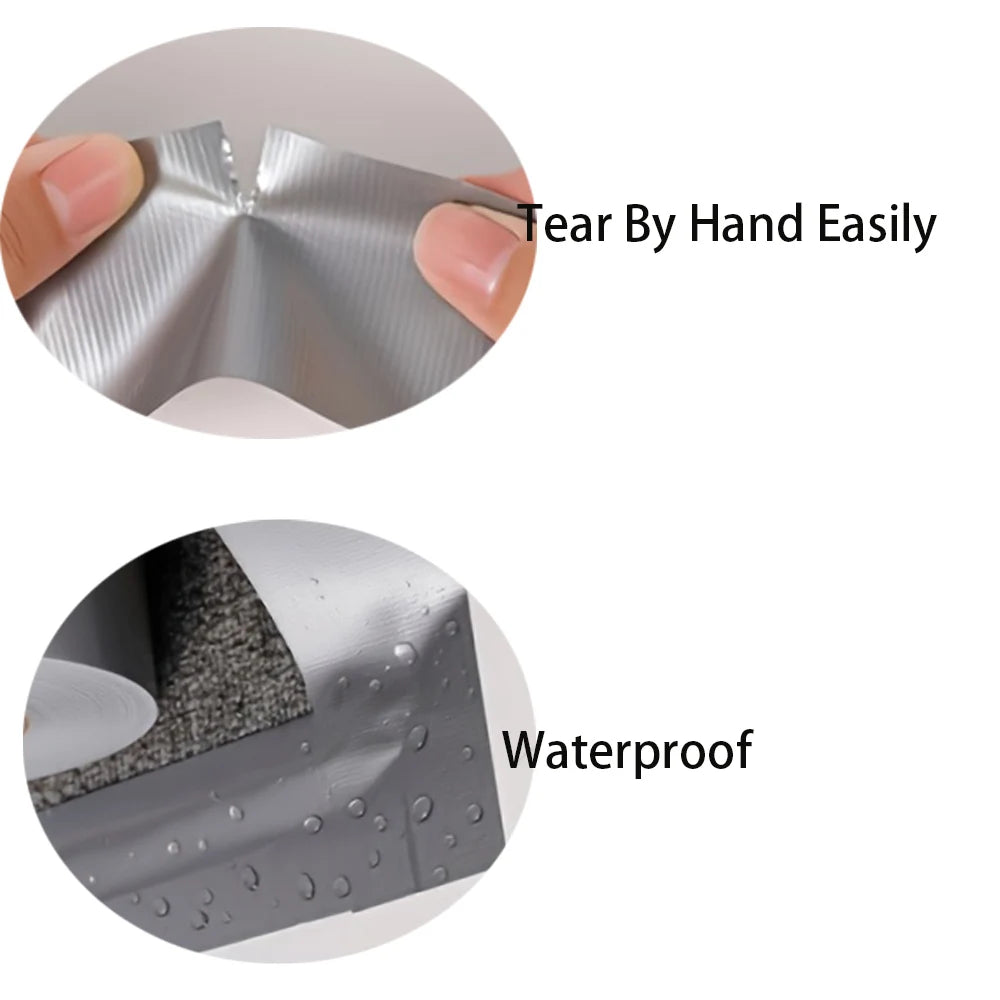 4.8cm Duct Tape Silver Heavy Duty Cloth Based Waterproof Adhesion Tape for Indoor Outdoor Repairs DIY Work Home Use Qme