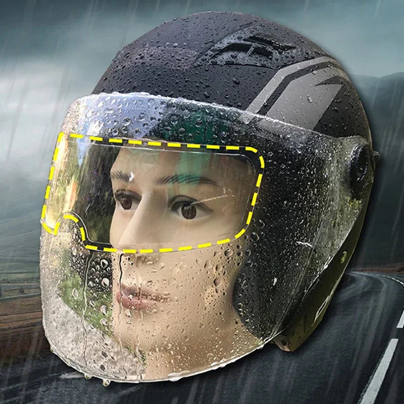 Universal Motorcycle Helmet Rainproof Film Safety Driving Durable Nano Coating Sticker Anti-Fog Film Moto Helmets Accessories Qme