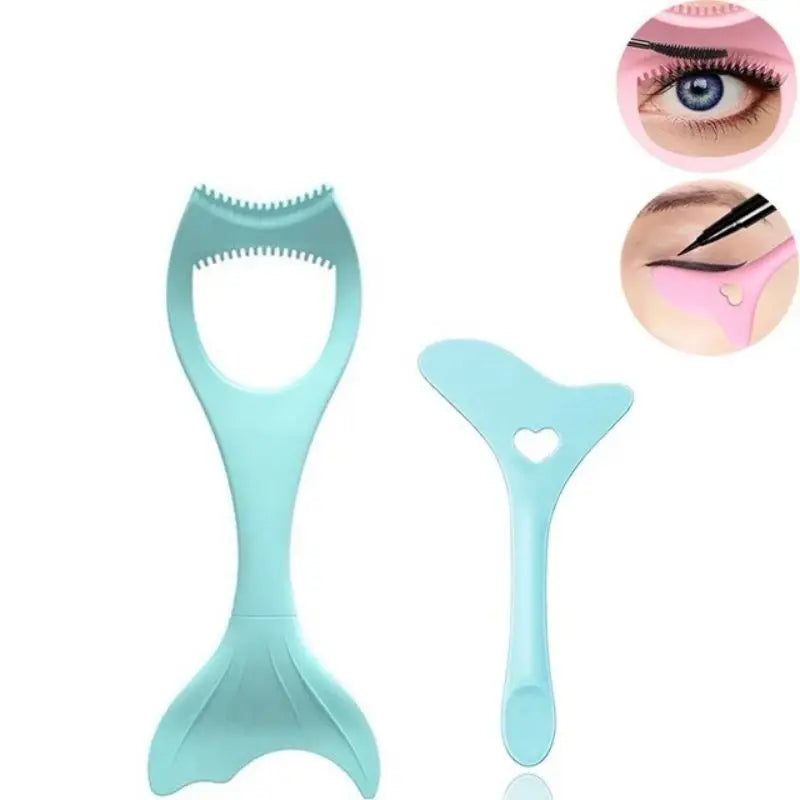 Winged Eyeliner Stencil Mascara Shield Applicator Resusable Silicone Qme