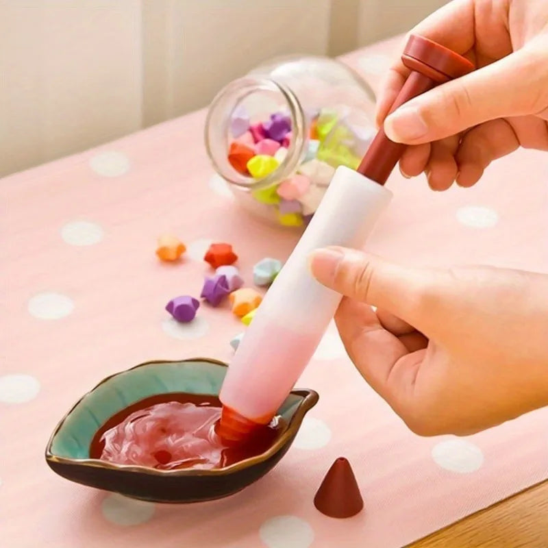 1pc Silicone Food Writing Pen Chocolate Decorating tools Cake Mold Cream cup, cookie Icing Piping Pastry Nozzles kitchen Qme