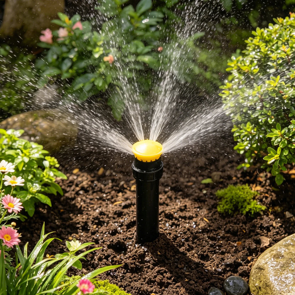 Retractable Ray Jet Nozzle Sprinkler Leak Proof Irrigation Rotary Buried Sprinkler for Garden Lawn Turf Irrigating Qme