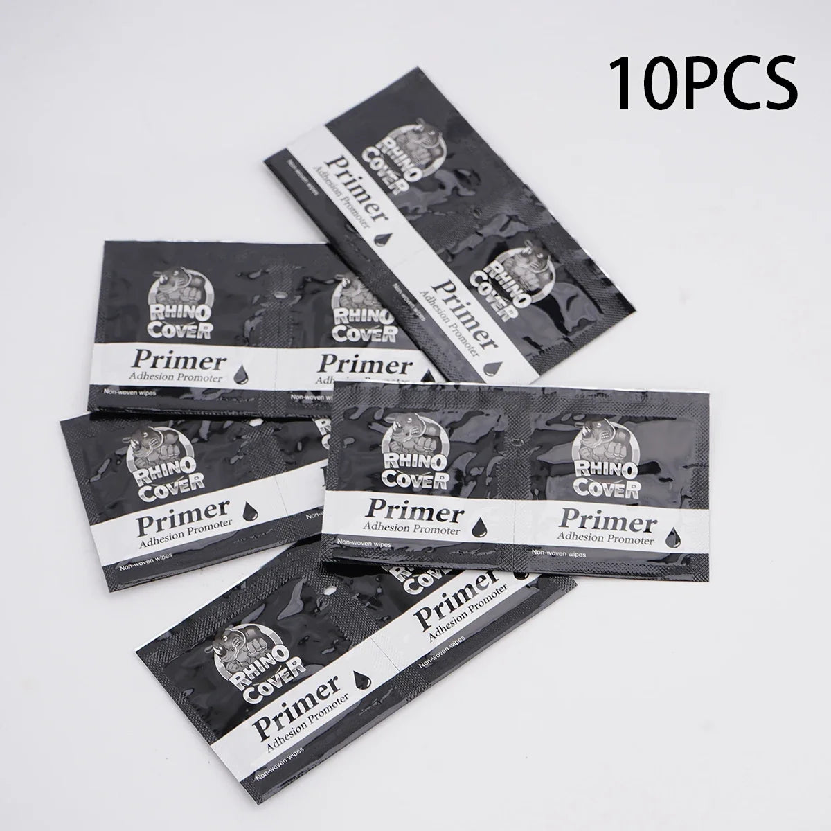 RHINO COVER Primer Adhesion Promoter Bags Non-Woven Wipes for Double Sided Adhesive Tape Enhancers Increase The Adhesion Qme 10pcs